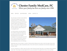 Tablet Screenshot of chesterfamilymedcare.com
